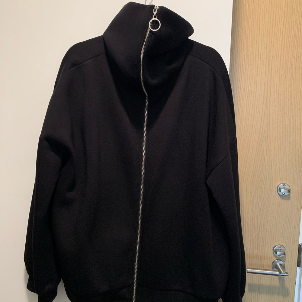 Zara oversized zip sweater